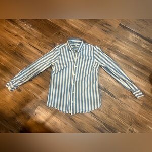 J. Crew size small women’s blouse, blue and white striped long sleeve button up